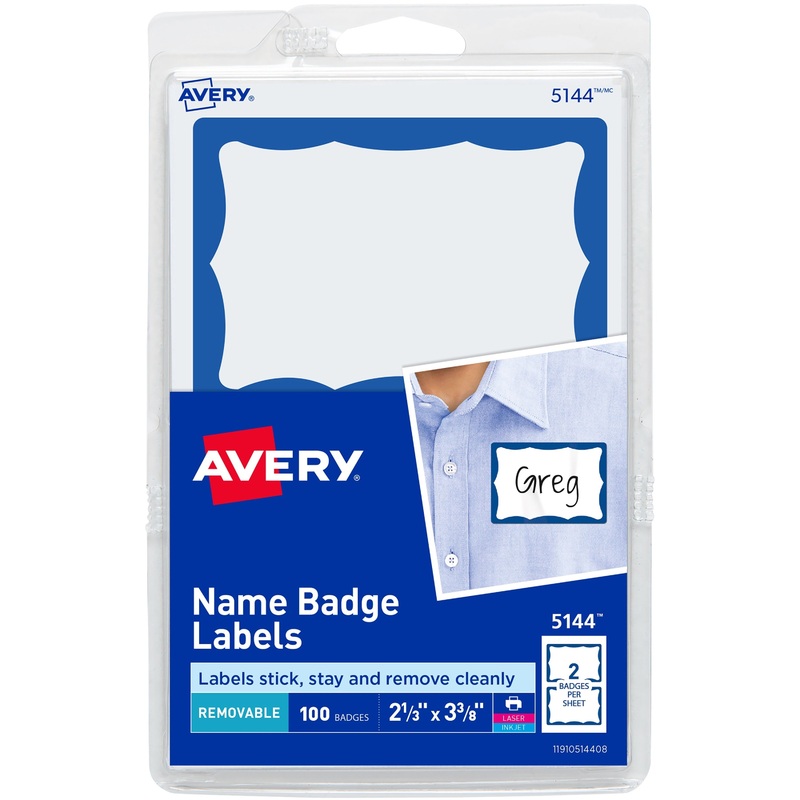 Avery Border Print or Write Name Tags – AVE5144