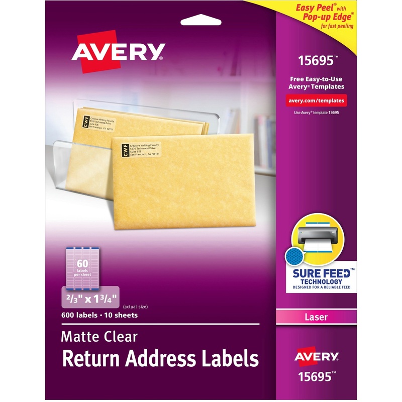 Avery Easy Peel Return Address Labels – AVE15695