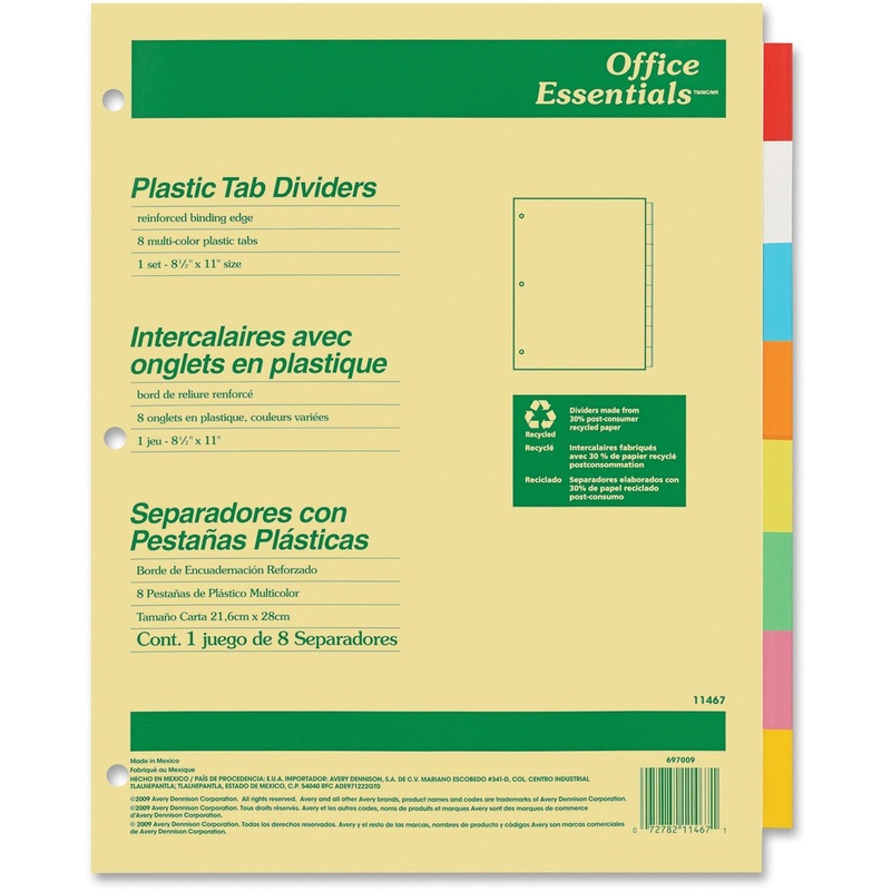 Avery Office Essentials Insertable Dividers – AVE11467