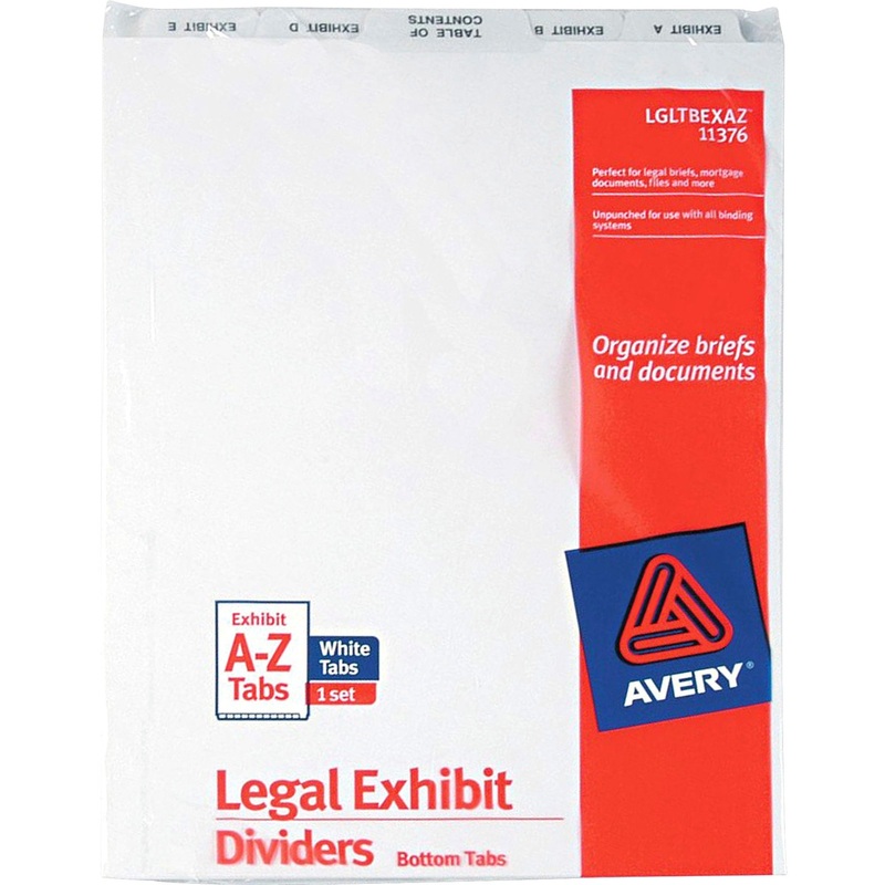 Avery Premium Collated Legal Exhibit Dividers with Table of Contents Tab – Avery Style – AVE11376