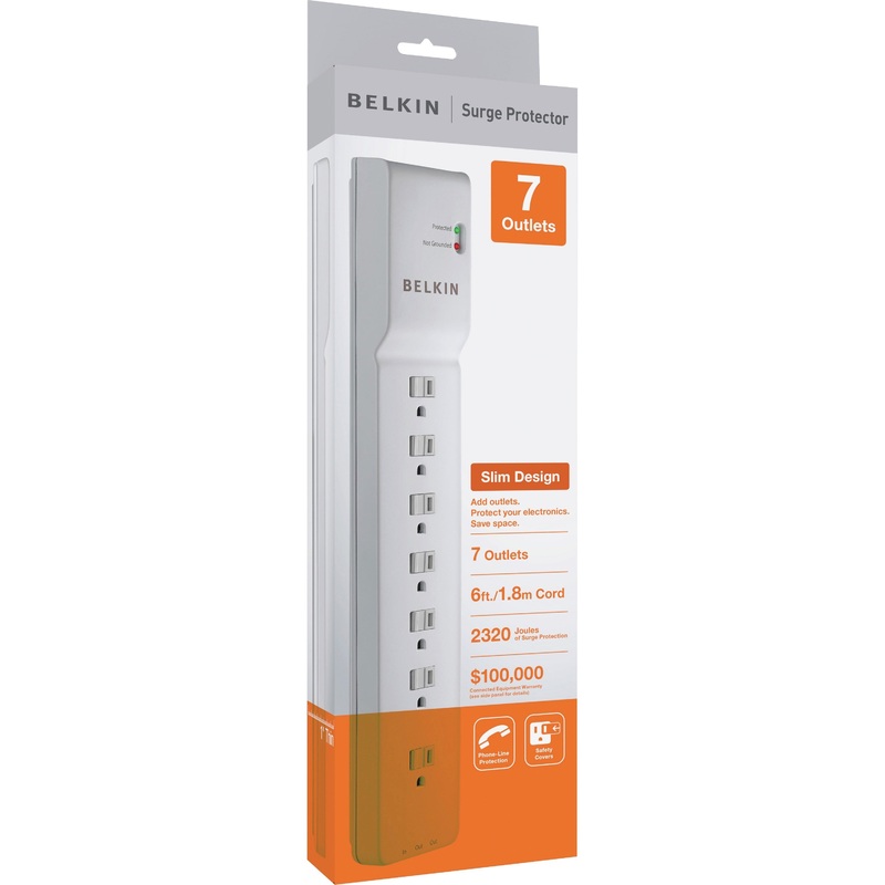 Belkin 7-Outlet SurgeMaster Surge Protector – BLKBE10720006