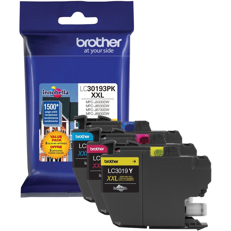 Brother LC30193PK Original Inkjet Ink Cartridge – Cyan, Magenta, Yellow – 3 / Pack – BRTLC30193PK