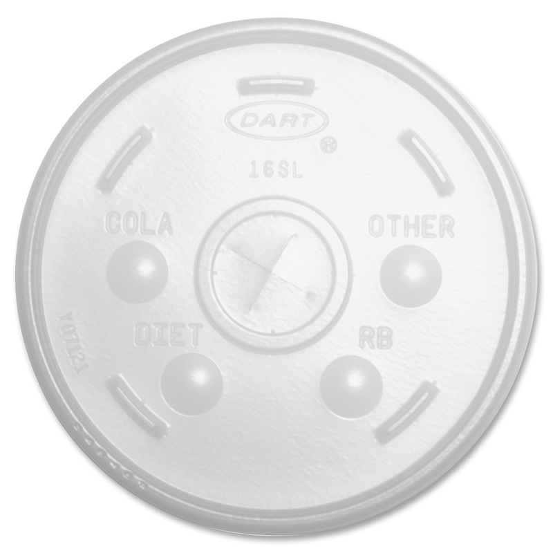 Dart Translucent Slotted Foam Cup Lids – DCC16SL