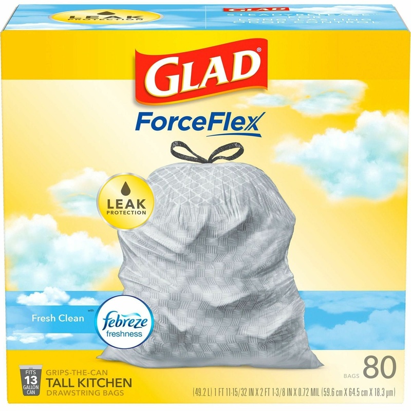 Glad ForceFlex Tall Kitchen Drawstring Trash Bags – CLO78899