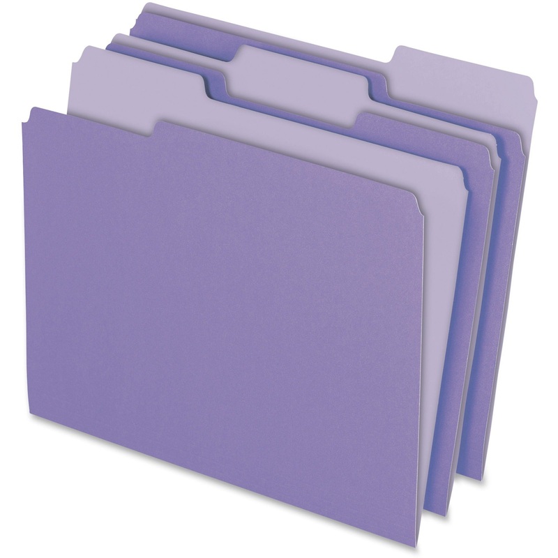 Pendaflex 1/3 Tab Cut Letter Recycled Top Tab File Folder – PFX15213LAV