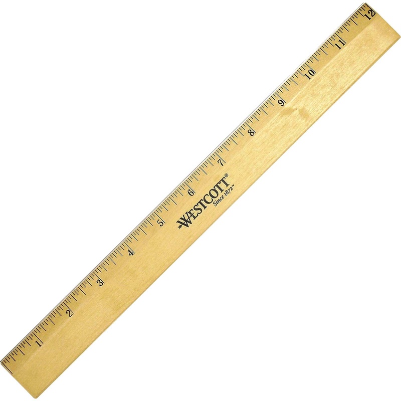 Westcott Beveled Metal Edge Wood Rulers – ACM05011