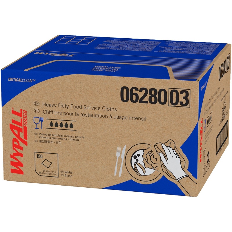 Wypall Critical Clean Ultra Duty Foodservice Cloths with Anti-Microbial Treatment – KCC06280