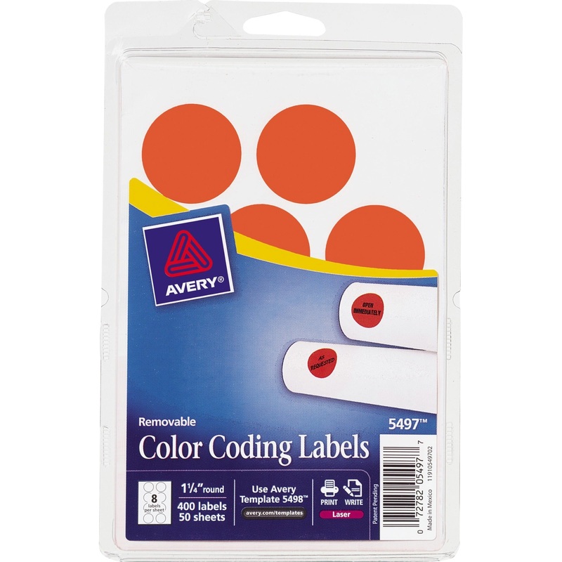 Avery 1-1/4 Color-Coding Labels – AVE05497
