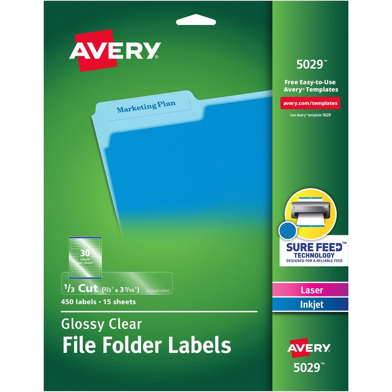Avery Clear Top Tab Filing Labels – AVE5029