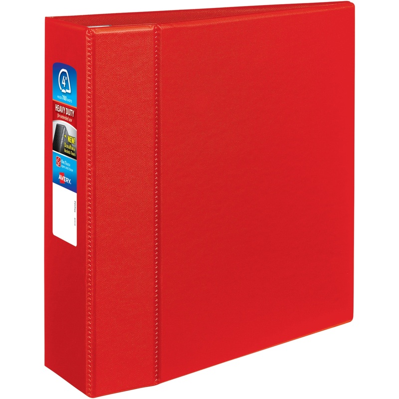 Avery Heavy-Duty Red 4 Binder (79584) – AVE79584