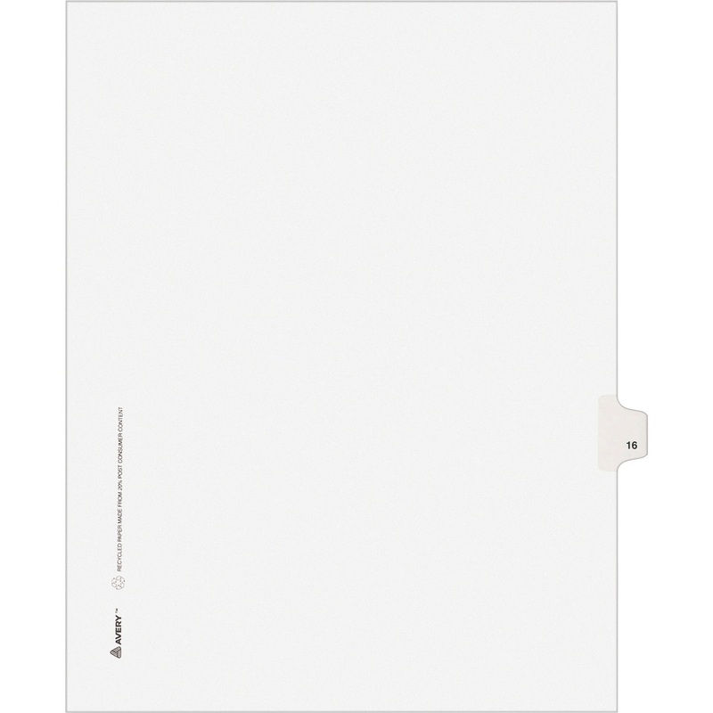 Avery Individual Legal Exhibit Dividers – Avery Style – AVE01016