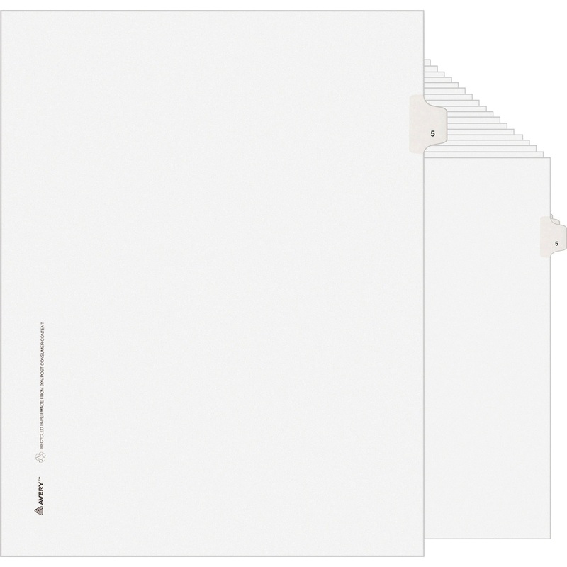 Avery Individual Legal Exhibit Dividers – Avery Style – Unpunched – AVE11915