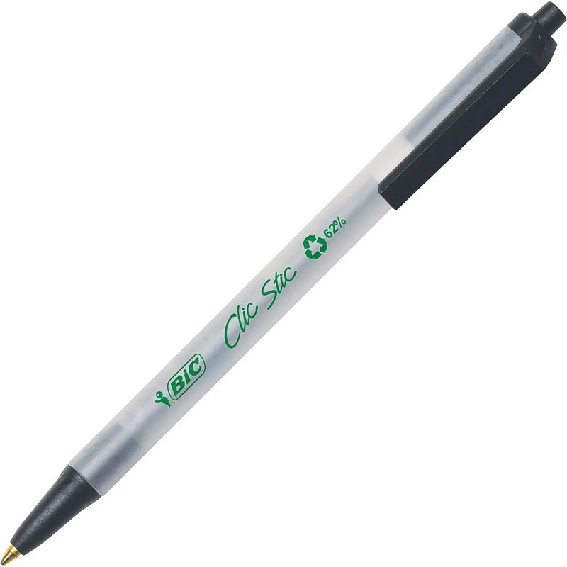 BIC Clic Stic Retractable Ball Pens – BICCSEM11BK