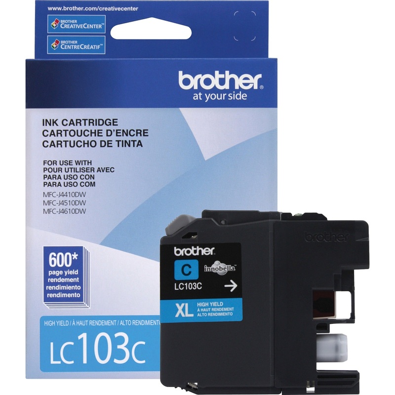 Brother Genuine Innobella LC103C High Yield Cyan Ink Cartridge – BRTLC103C
