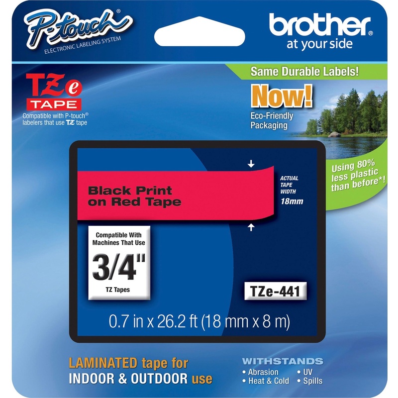 Brother P-Touch TZe Flat Surface Laminated Tape – BRTTZE441