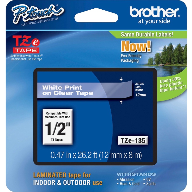 Brother P-touch TZe Laminated Tape Cartridges – BRTTZE135