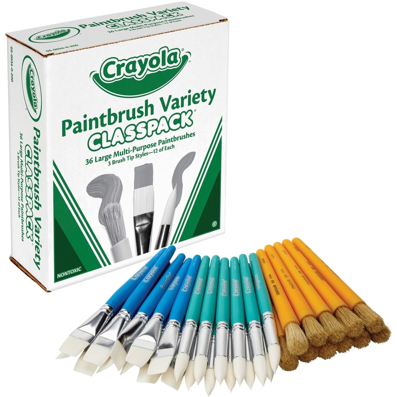 Crayola 3-Tip Paintbrush Variety Classpack – CYO050036