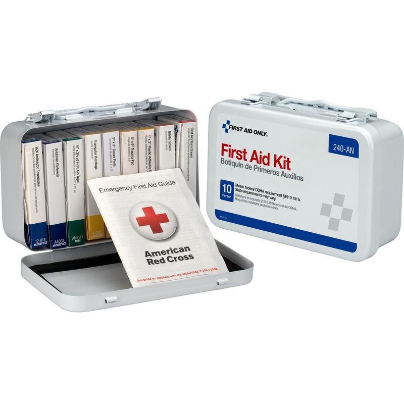 First Aid Only 10-unit ANSI 64-piece First Aid Kit – FAO240AN