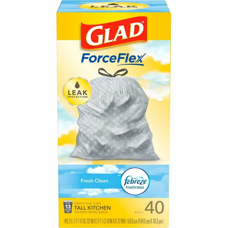 Glad ForceFlex Tall Kitchen Drawstring Trash Bags – CLO78361