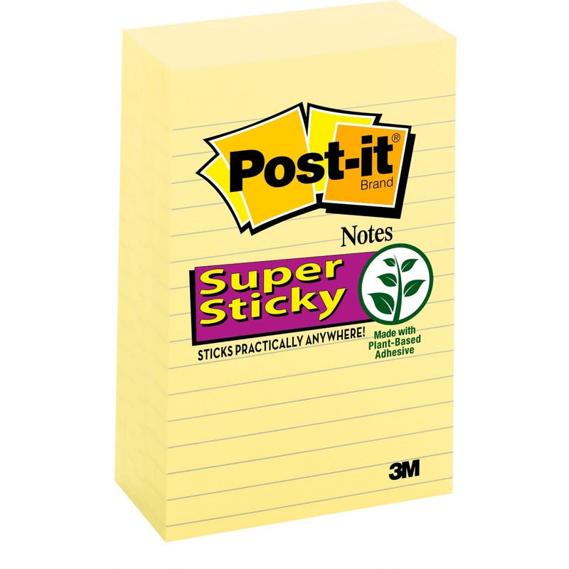 Post-it Super Sticky Lined Notes – MMM6605SSCY