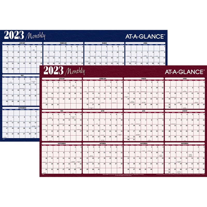 At-A-Glance Erasable/Reversible Horizontal Yearly Wall Planner – AAGA152