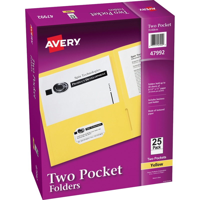 Avery Letter Pocket Folder – AVE47992