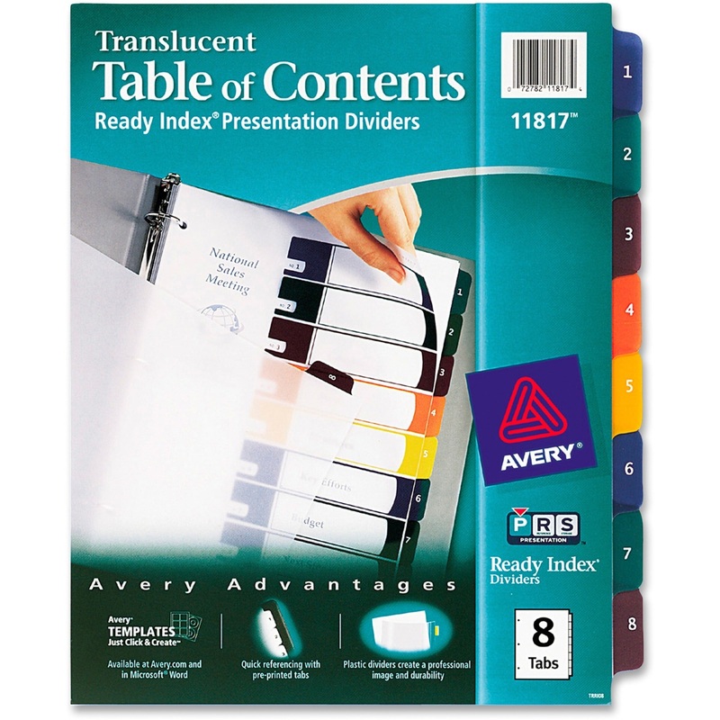 Avery Ready Index Customizable TOC Binder Dividers – AVE11817