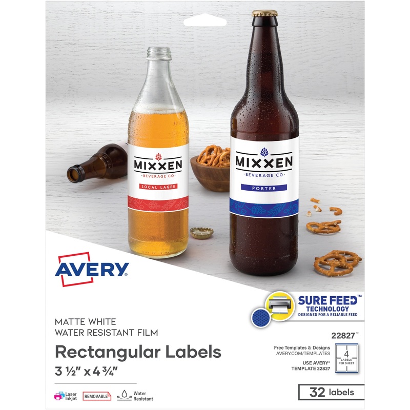 Avery Removable Durable Labels -Sure Feed Technology – AVE22827