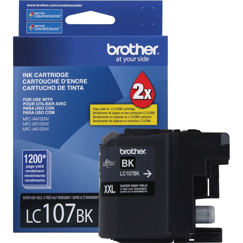 Brother Genuine Innobella LC107BK Super High Yield Black Ink Cartridge – BRTLC107BK