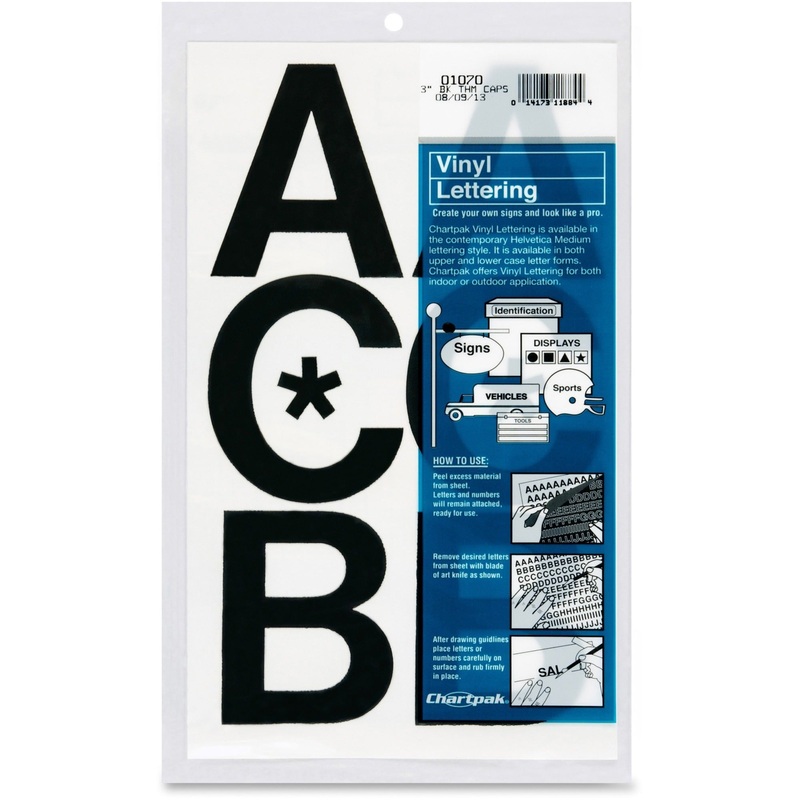 Chartpak 3 Vinyl Capital Letters – CHA01070