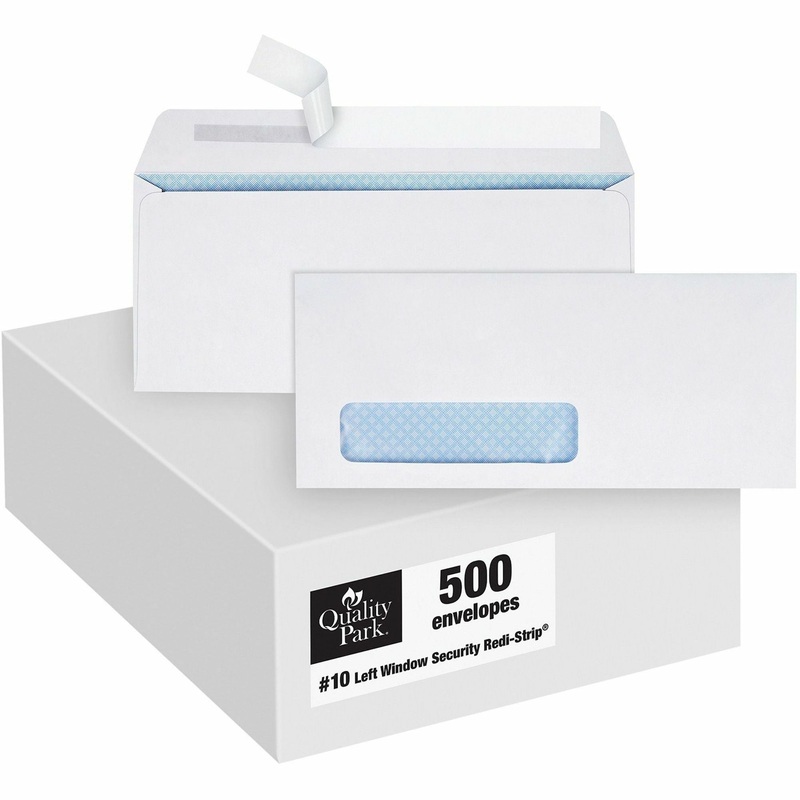 Quality Park No. 10 Window Security Tinted Envelopes with a Self-Seal Closure – QUA69222