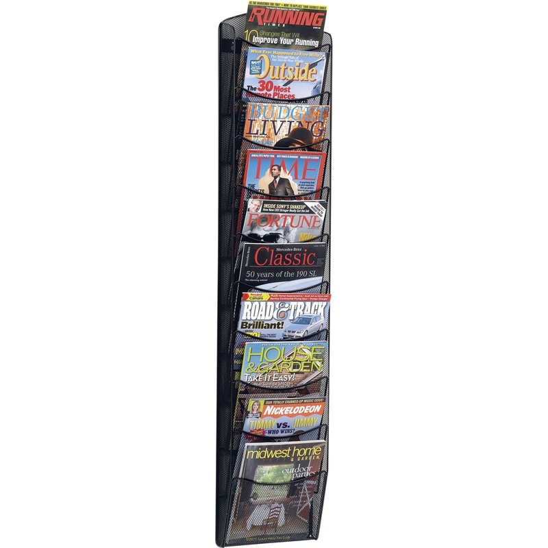 Safco 10-pocket Onyx Mesh Literature Rack – SAF5579BL