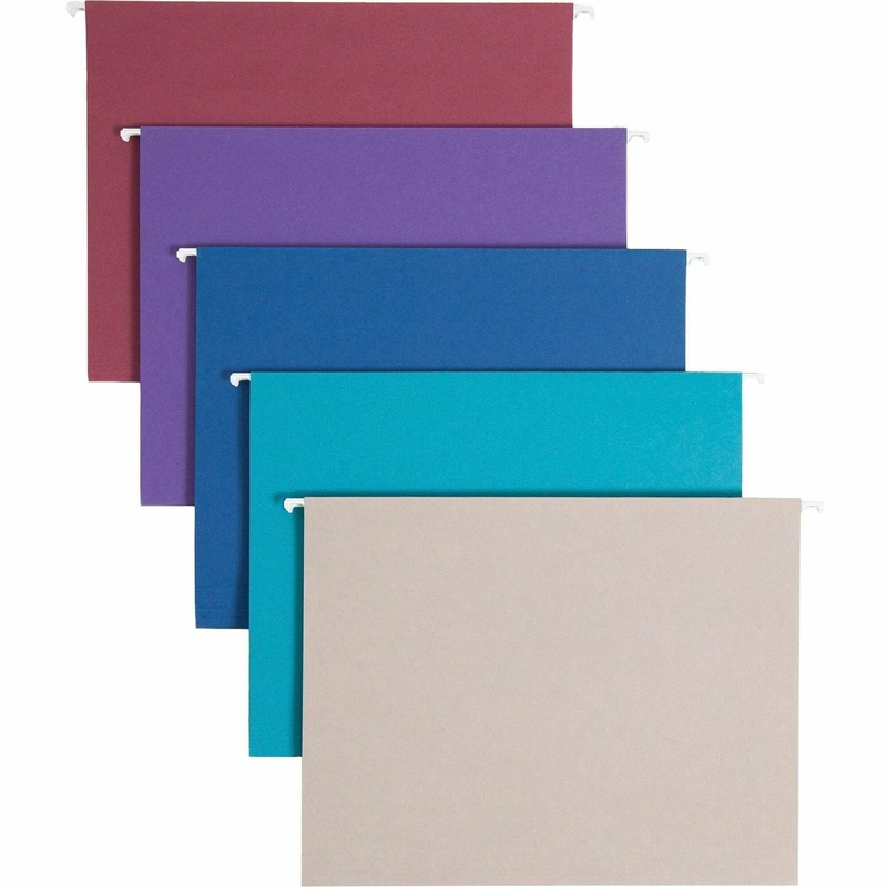 Smead Colored 1/5 Tab Cut Letter Recycled Hanging Folder – SMD64056