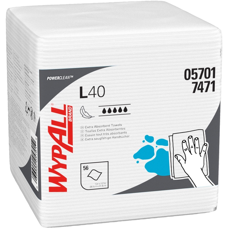Wypall Power Clean L40 Extra Absorbent Towels – KCC05701