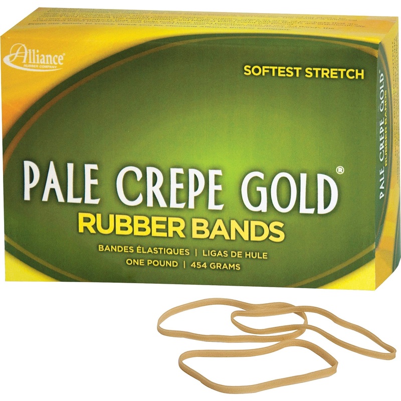 Alliance Rubber 20335 Pale Crepe Gold Rubber Bands – Size #33 – ALL20335