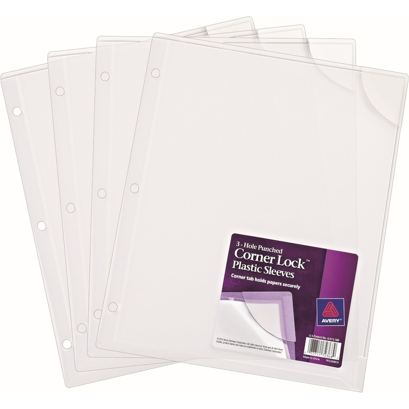 Avery Corner Lock Plastic Sleeves – AVE72269
