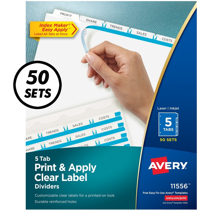 Avery Index Maker Index Divider – AVE11556