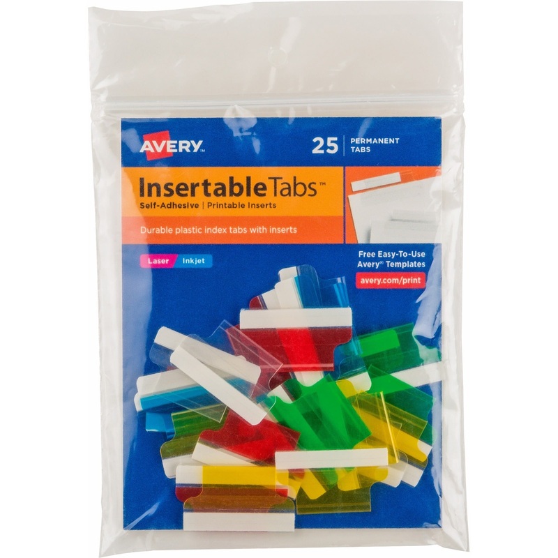 Avery Index Tabs with Printable Inserts – AVE16219