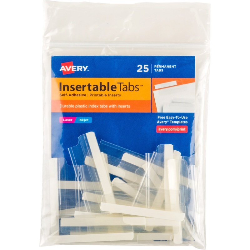 Avery Index Tabs with Printable Inserts – AVE16241