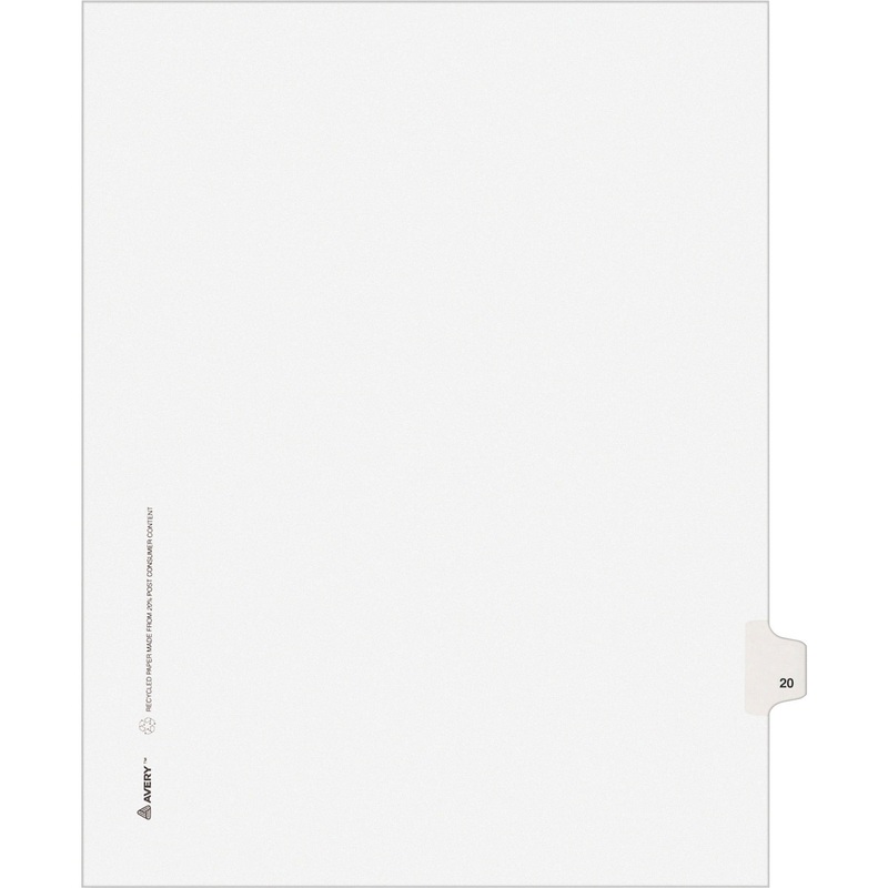 Avery Individual Legal Exhibit Dividers – Avery Style – AVE01020