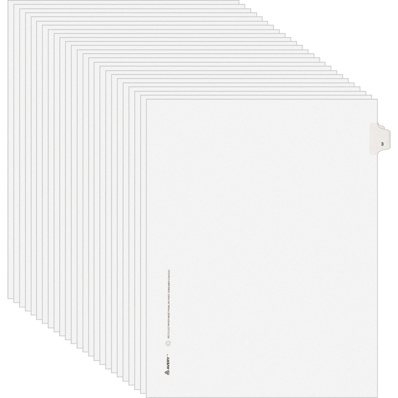 Avery Individual Legal Exhibit Dividers – Avery Style – Unpunched – AVE11913