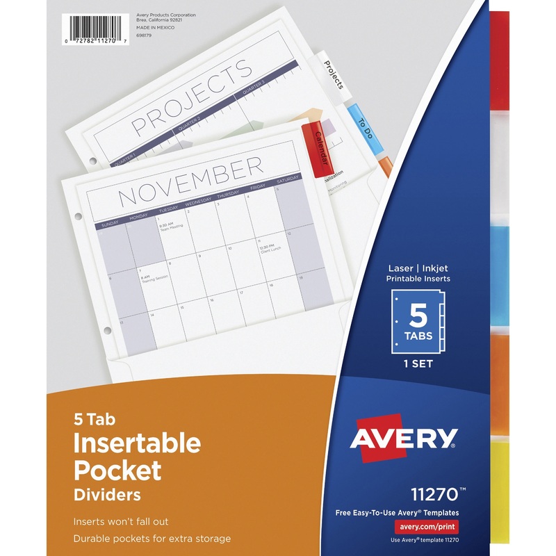 Avery Pocket Insertable Dividers – AVE11270