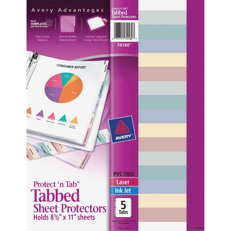 Avery Tabbed Sheet Protectors – AVE74160
