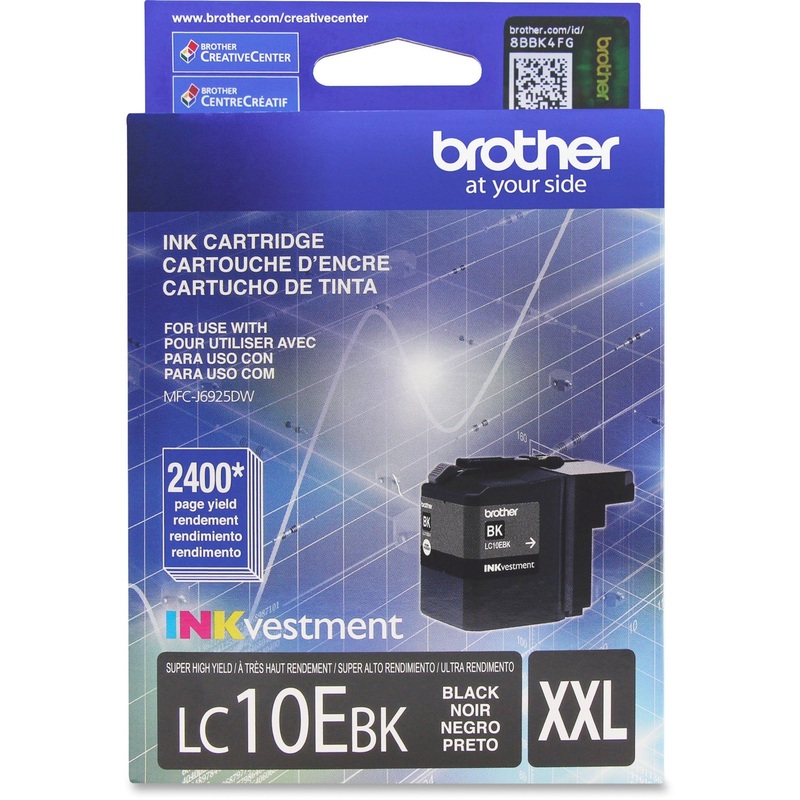 Brother Genuine LC10EBK INKvestment Super High Yield Black Ink Cartridge – BRTLC10EBK