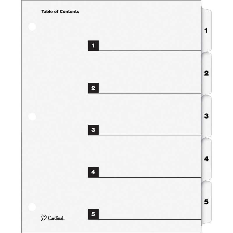 Cardinal OneStep Numbered Index System – CRD60513