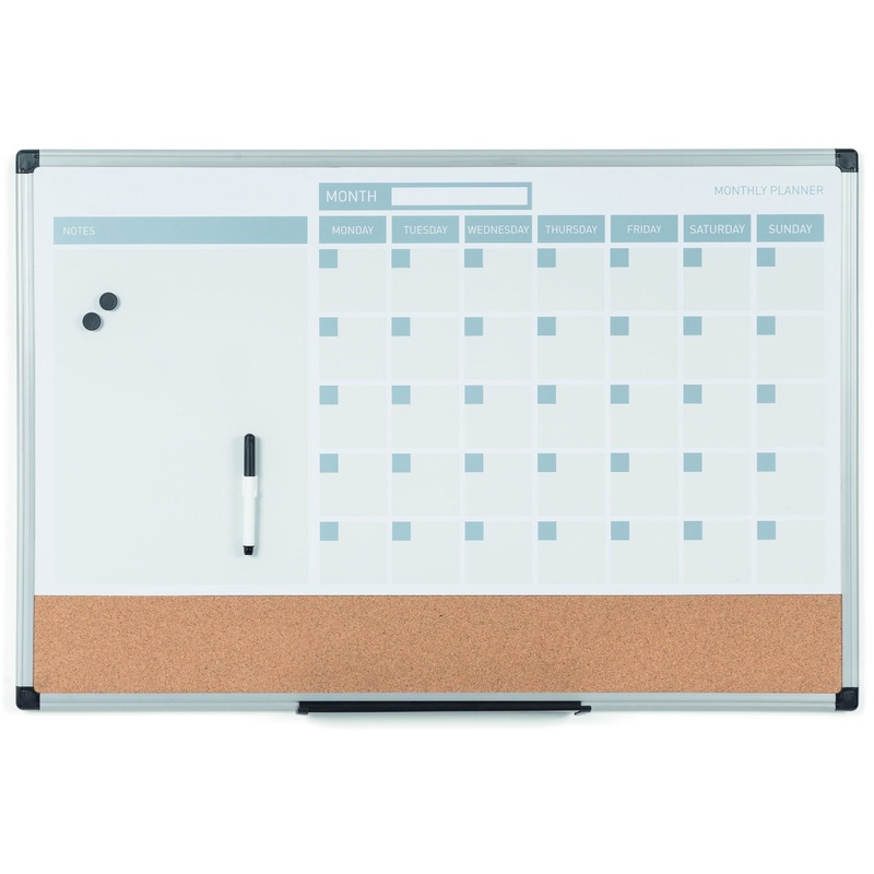 MasterVision 3-in-1 Monthly Dry-erase Calendar Board – BVCMB0707186P