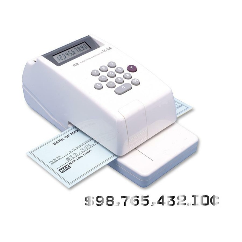MAX 10-digit Print Electronic Check Writer – MXBEC30A
