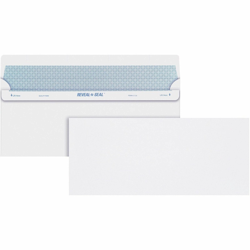 Quality Park No. 10 Security Tinted Business Envelopes with Reveal-N-Seal Self-Seal Closure – QUA67218