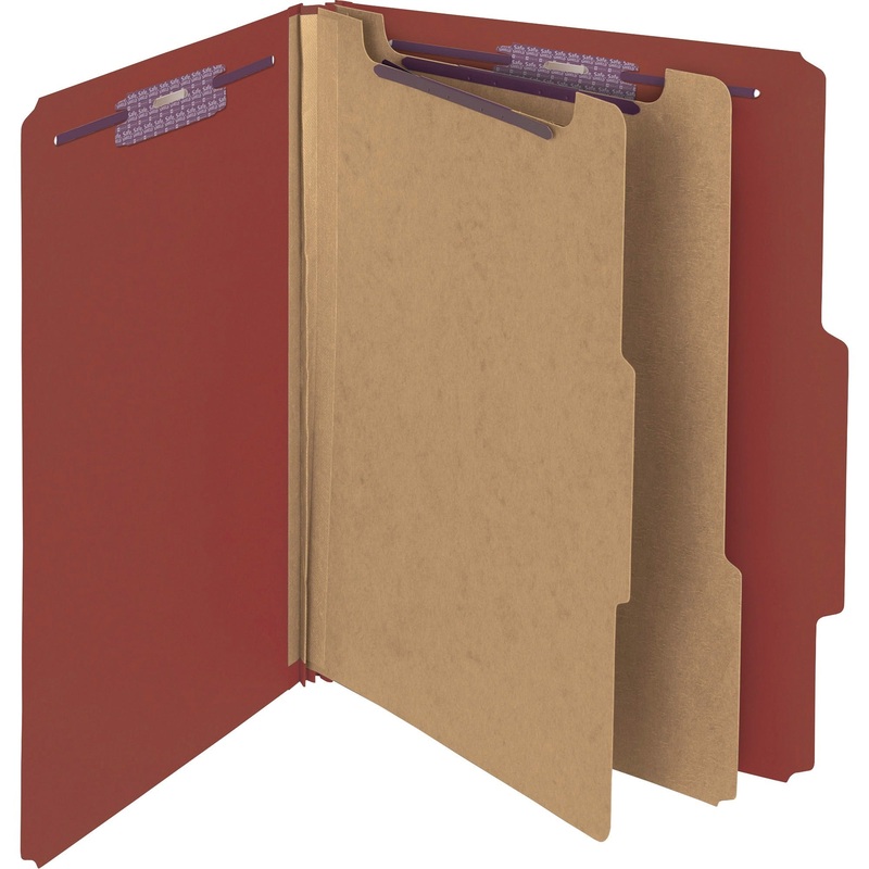 Smead Pressboard Classification Folders with SafeSHIELD Coated Fastener Technology – SMD14075