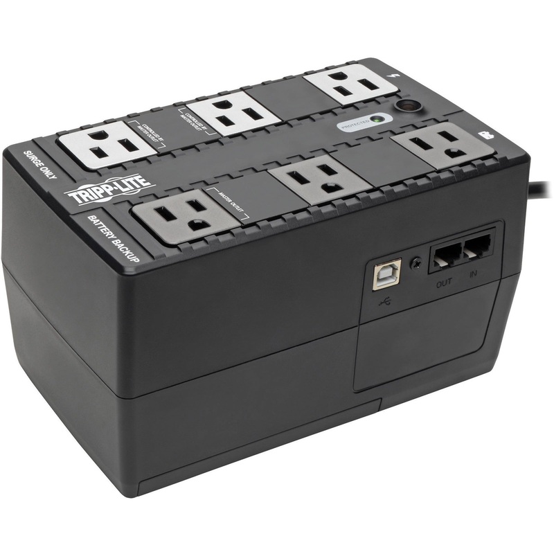 Tripp Lite UPS 350VA 210W Eco Green Battery Back Up Compact 120V USB RJ11 50/60Hz – TRPECO350UPS